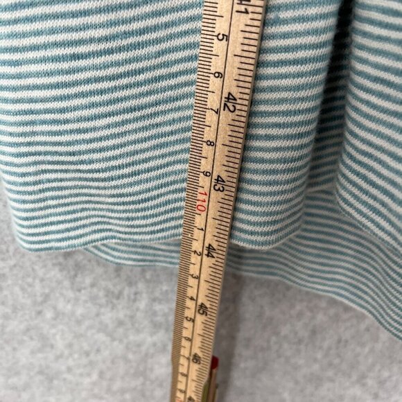 Poetry Oversized Knit Open Front Long Cardigan Size 16/18 Green Blue Linen Lagen - Picture 11 of 13